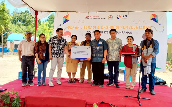 Program Revitalisasi Sekolah Dasar Negeri 175803 Tampahan yang dilaksanakan oleh Yayasan Nusantara Sejati (YNS), bekerjasama dengan Bank Rakyat Indonesia (Bank BRI). (Dok. BRI) - Image