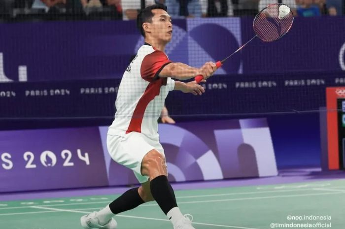Jojo lengkapi kemenangan Tim Indonesia di cabang olahraga bulu tangkis Olimpiade 2024. (Instagram/@timindonesiaofficial) - Image