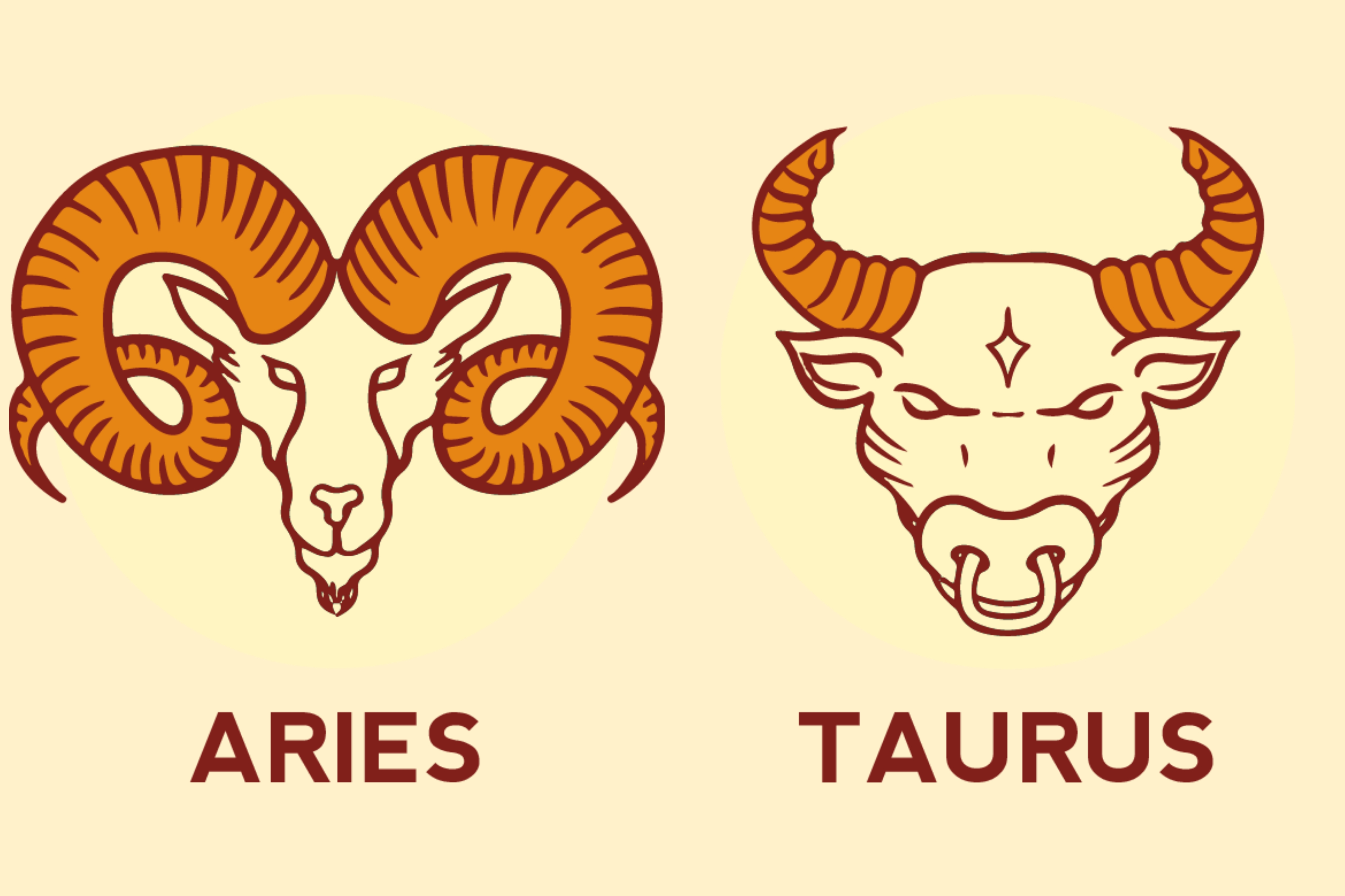 Ilustrasi zodiak Aries dan Taurus (astroarunpandit.org) - Image