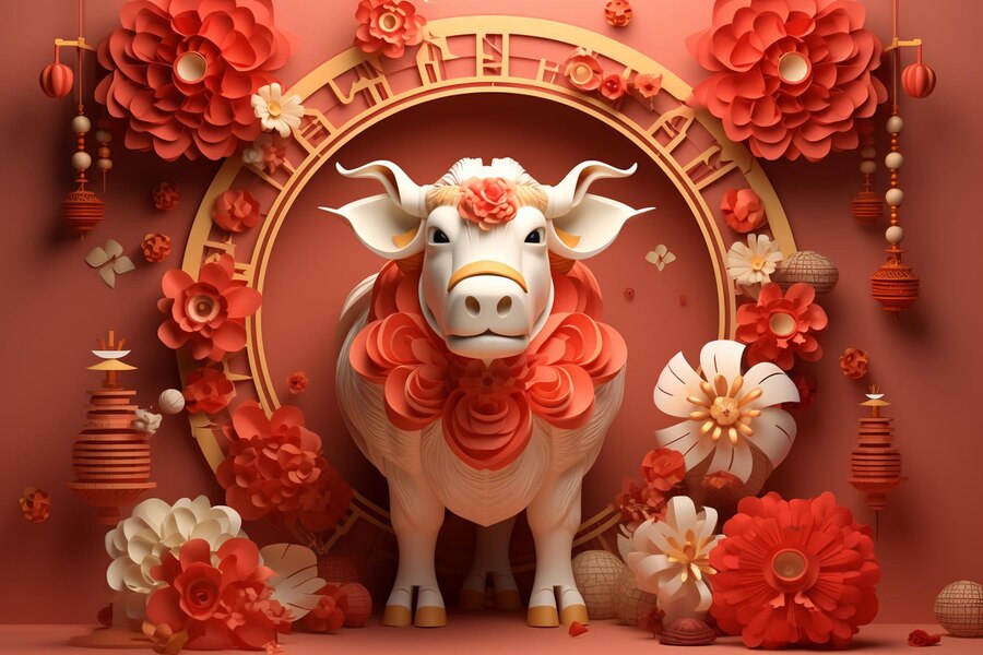 Ilustrasi shio Kerbau./ - Image