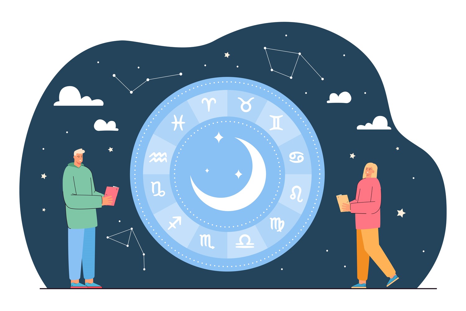 Ilustrasi 12 tanda zodiak. (Freepik) - Image