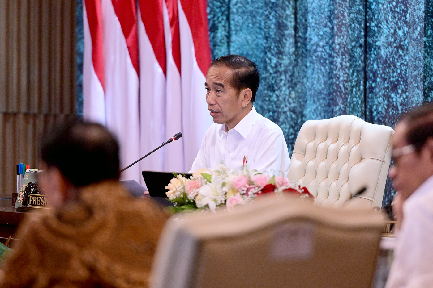 Presiden Joko Widodo didampingi Wakil Presiden Ma - Image