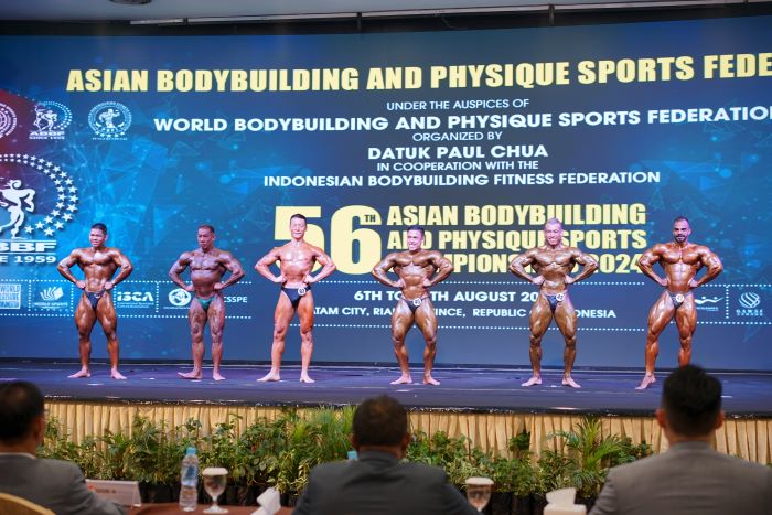 Asian Bodybuilding and Physique Sports Championship 2024 diadakan di Grand Ballroom Pacific Palace Hotel. (Istimewa) - Image