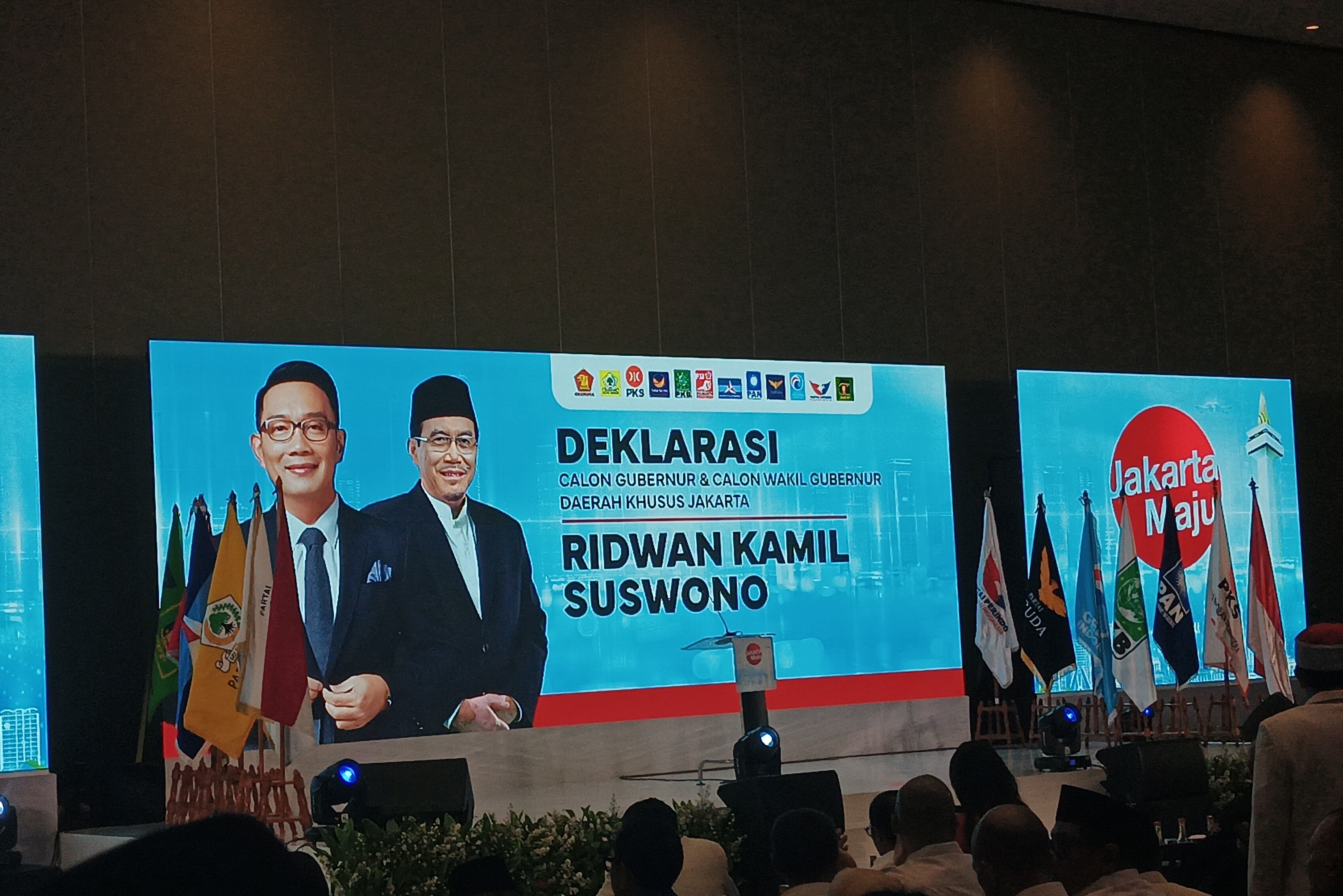 Para Ketua Umum Partai di Koalisi Indonesia Maju (KIM) Plus tak menghadiri acara deklarasi Ridwan Kamil-Suswono. (Royyan) - Image