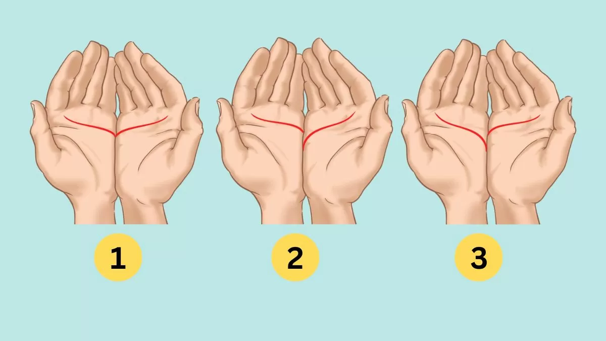 Ilustrasi tes kepribadian berdasarkan garis hati pada telapak tangan./(Jagran Josh) - Image
