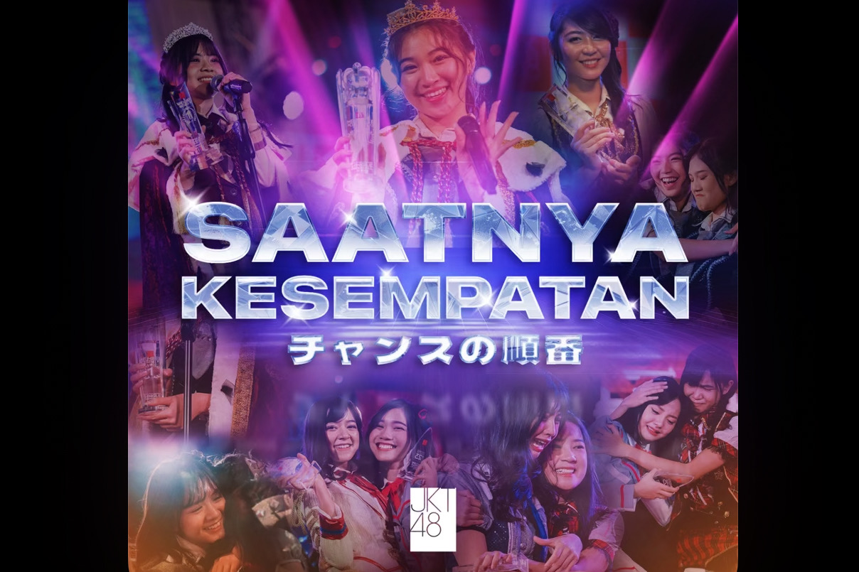 Lagu Saatnya Kesempatan (Chance no Junban) menjadi tema dari Senbatsu Sousenkyo JKT48 2024. (Apple Music JKT48) - Image