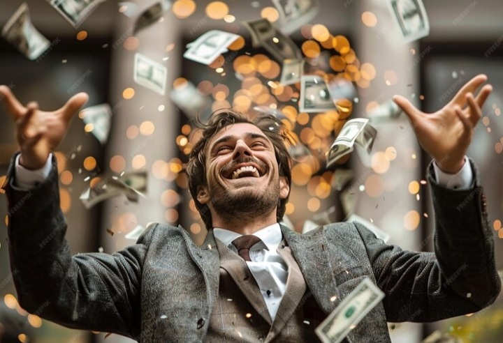 Ilustrasi orang dengan weton yang akan dihujani rezeki terus-menerus, hingga harta kekayaan ada di mana-mana dan diselimuti kehidupan yang bahagia selamanya. - Image