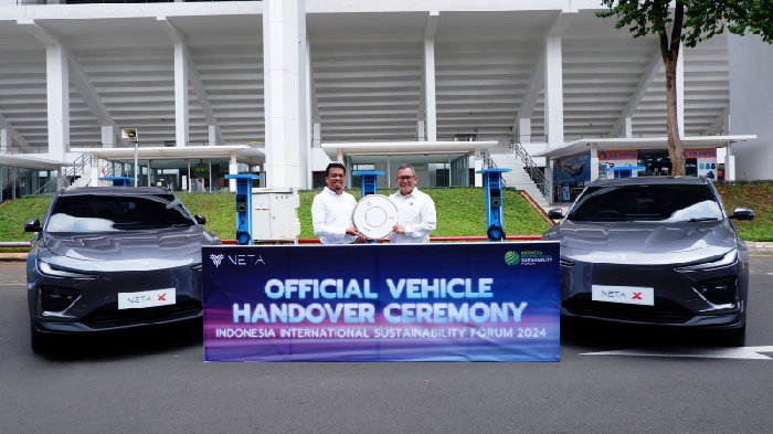 Lima unit Neta X disediakan untuk acara Indonesia International Sustainability Forum (ISF) 2024. - Image