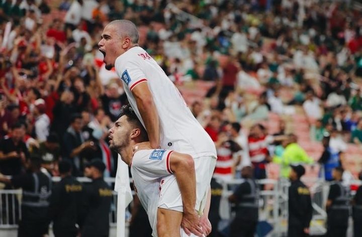 Ragnar Oratmangoen dan Sandy Walsh merayakan gol Indonesia ke gawang Arab Saudi. (Instagram Ragnar Oratmangoen) - Image