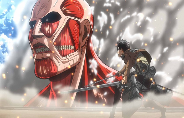 Attack on Titan adalah salah satu anime dengan cerita mencekam dan aksi pertarungan yang pastinya sulit untuk dilewatkan. (ONE Esports) - Image