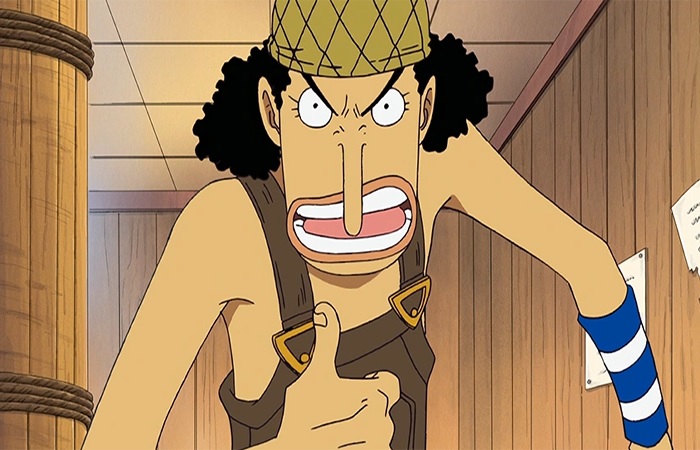 Usopp suka menyombongkan keberaniannya meski aslinya adalah pengecut. (Crunchyroll)