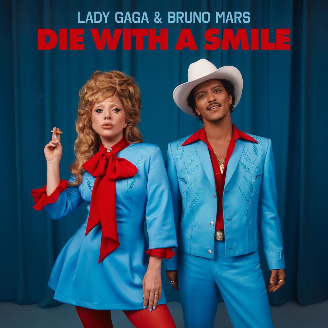 Potret Poster Lady Gaga dan Bruno Mars sebelum perilisan lagu Die with a smile. - Image