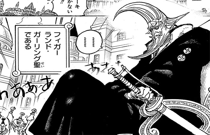 Garling Figarland memimpin unit baru di Pemerintahan Dunia bernama Ksatria Suci dan punya kaitan dengan Shanks. (One Piece Wiki Fandom)