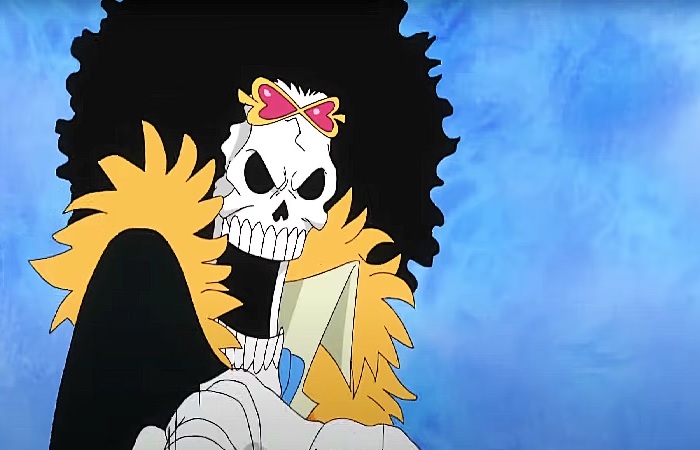 Brook bisa hidup dengan bentuk tengkorak karena memakan Buah Iblis yang membangkitkannya setelah kematian. (Screen Rant)