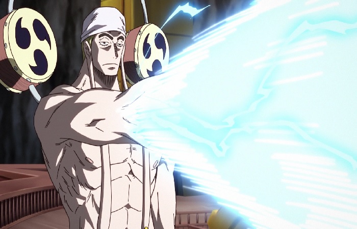 Enel bisa memanipulasi petir sesuka hatinya. Tapi, sifatnya yang sombong membuatnya tidak berkembang. (One Piece Fandom &ndash; Wiki)