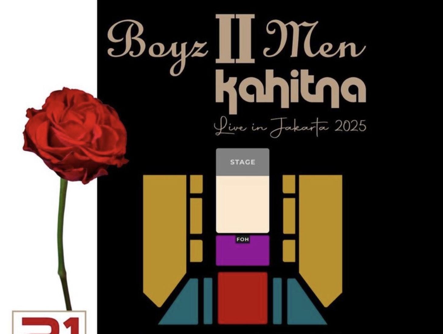 Layout Konser Boyz II Men Jakarta 2025. Sumber Foto (Instagram/Jakartakonser)