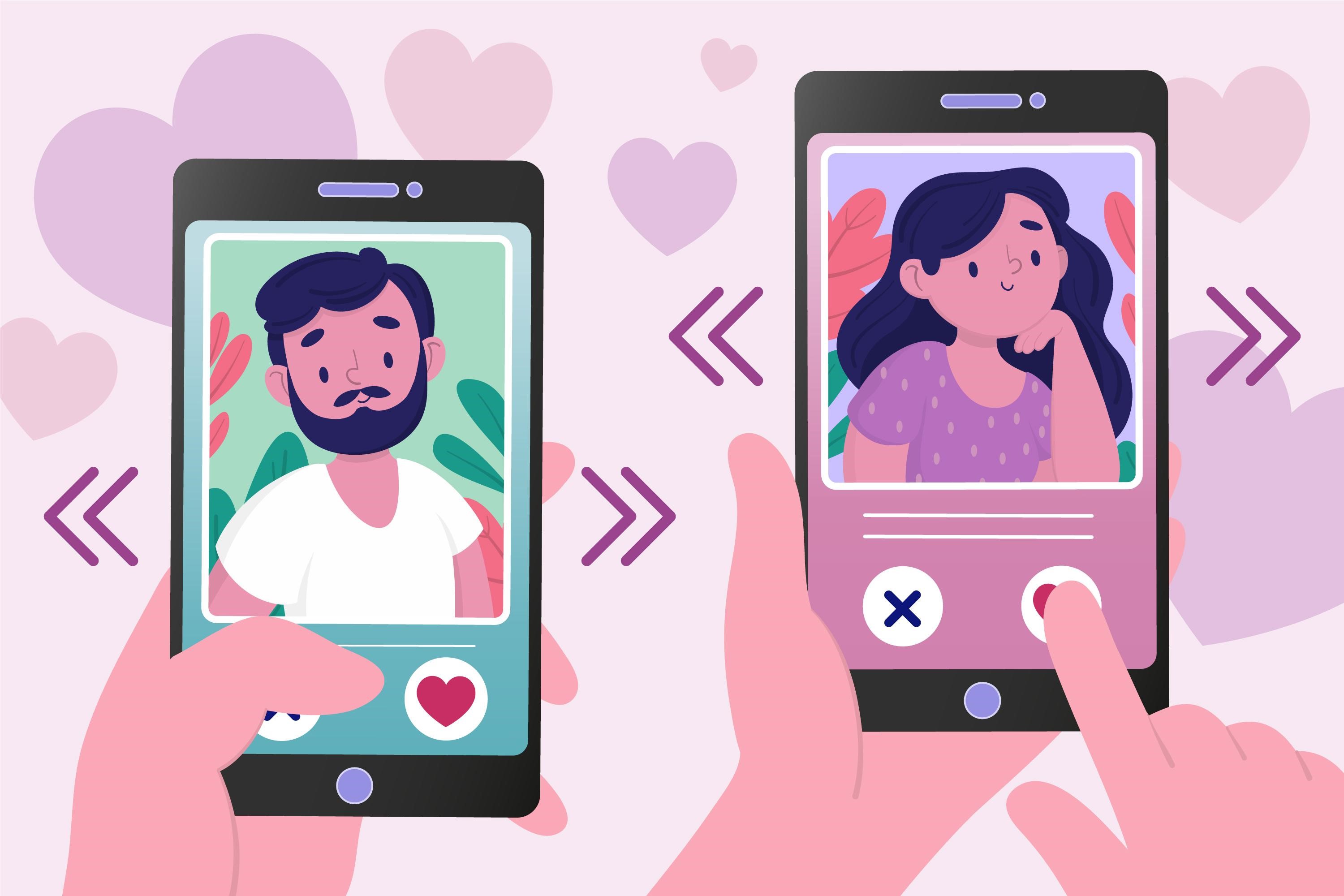 Ilustrasi online dating. (Freepik) - Image