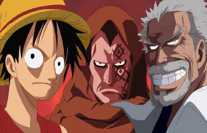 Monkey D. Luffy, Monkey D. Garp, dan Monkey D. Dragon punya reputasi dan prestasi yang berbeda di One Piece. (Game Rant) - Image