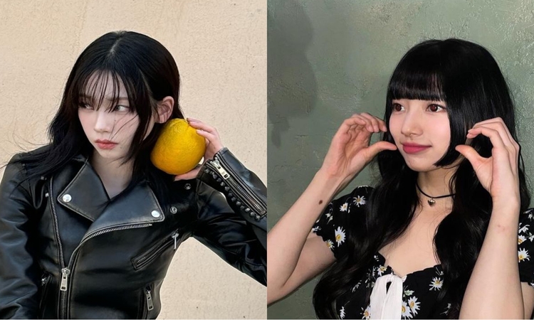 Potongan Rambut ‘Medium-Length’ ala Karina ‘aespa’ dan ‘Hime Cut’ Bae Suzy. (Instagram/@katarinabluu/@skuukzky) - Image