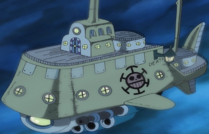 Polar Tang bisa menjadi kapal selam yang tidak bisa dideteksi lawan saat terlibat pertempuran. (One Piece Fandom)
