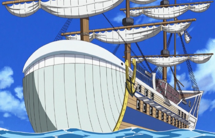 Moby Dick didesain mirip ikan paus raksasa sehingga terlihat menggemaskan. (One Piece Fandom)