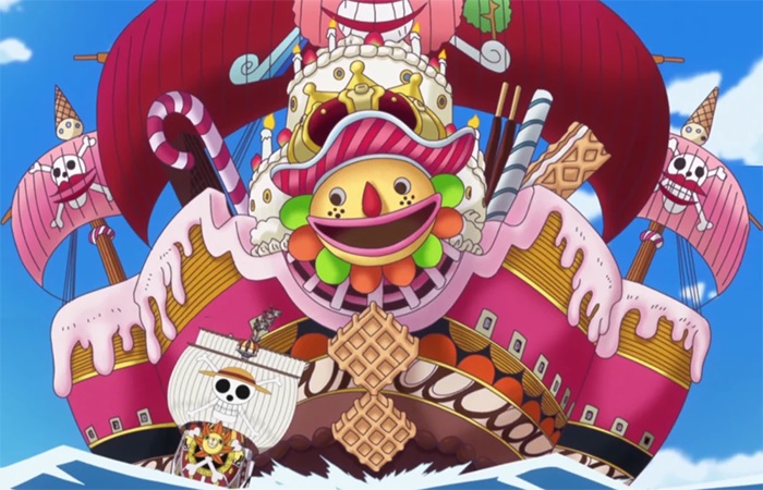 Queen Mama Chanter punya ukuran yang sangat besar dan bisa hidup sendiri. (One Piece Fandom)