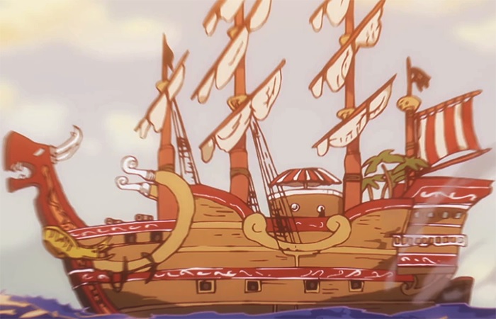 Red Force menjadi kapal kedua Bajak Laut Rambut Merah dengan ukuran yang lebih besar. (One Piece Fandom)