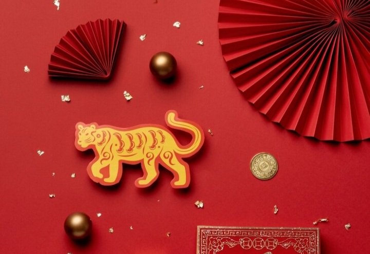 Ilustrasi shio harimau, salah satu shio yang dikelilingi keberuntungan berkat selalu berkata jujur, menurut astrologi Tiongkok. - Image