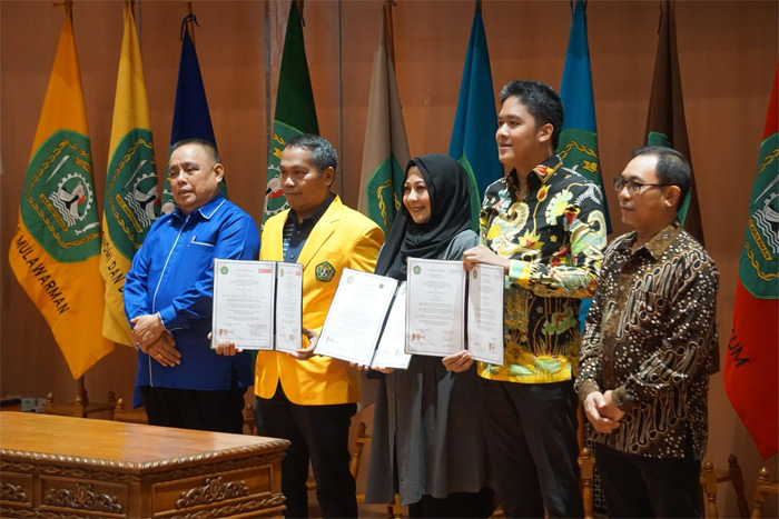 Nota Kesepahaman mencakup Tri Dharma Perguruan Tinggi antara Universitas Mulawarman dengan sejumlah mitra terkait tantangan era Digitalisasi dan Medsos. (Istimewa) - Image