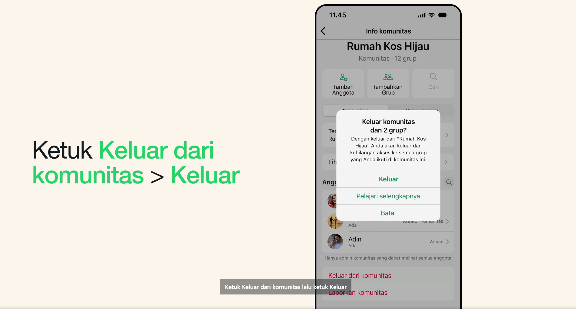 Tangkapan layar video di Pusat Bantuan WhatsApp. - Image