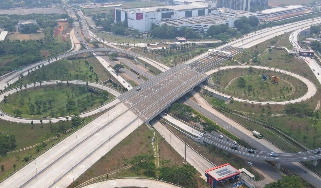 Simpang susun tol Serpong-Balajara seksi Legok atau 1B. (Foto: PUPR) - Image