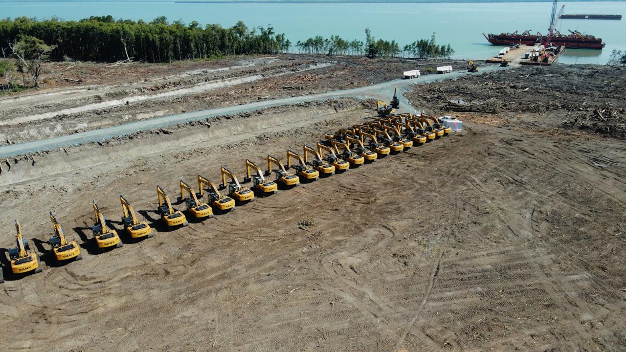 Pengerjaan proyek cetak sawah satu juta hektar di Merauke, Papua Selatan terus berlanjut. (Istimewa) - Image