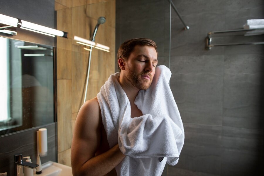 Tips ampuh mengatasi kulit kering jangan mandi terlalu lama. (Freepik) - Image