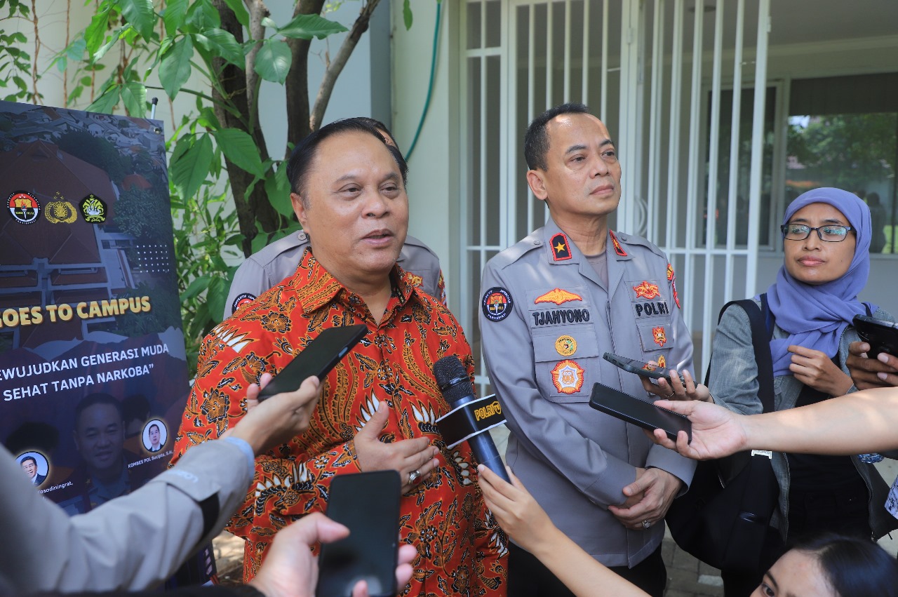 Universitas Pancasila (UP) dan Mabes Polri gelar kegiatan sosialisasi anti narkoba. (Istimewa) - Image