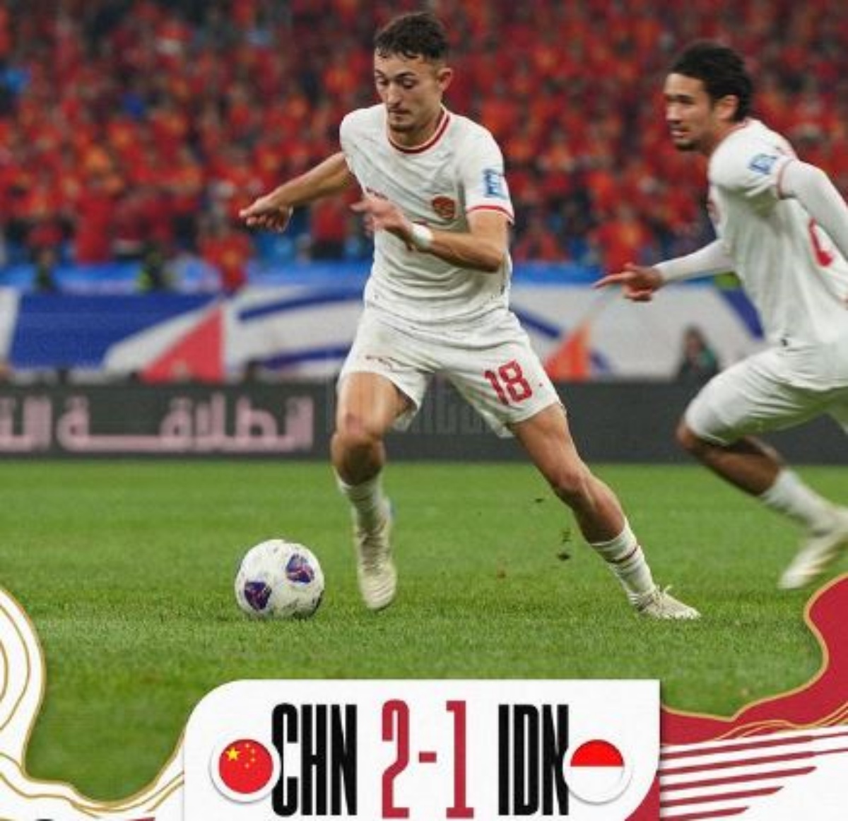 Timnas Indonesia gagal meraih kemenangan setelah dipermalukan Tiongkok 2-1 di Grup C Kualifikasi Piala Dunia 2026. (Instagram/@timnasindonesia) - Image
