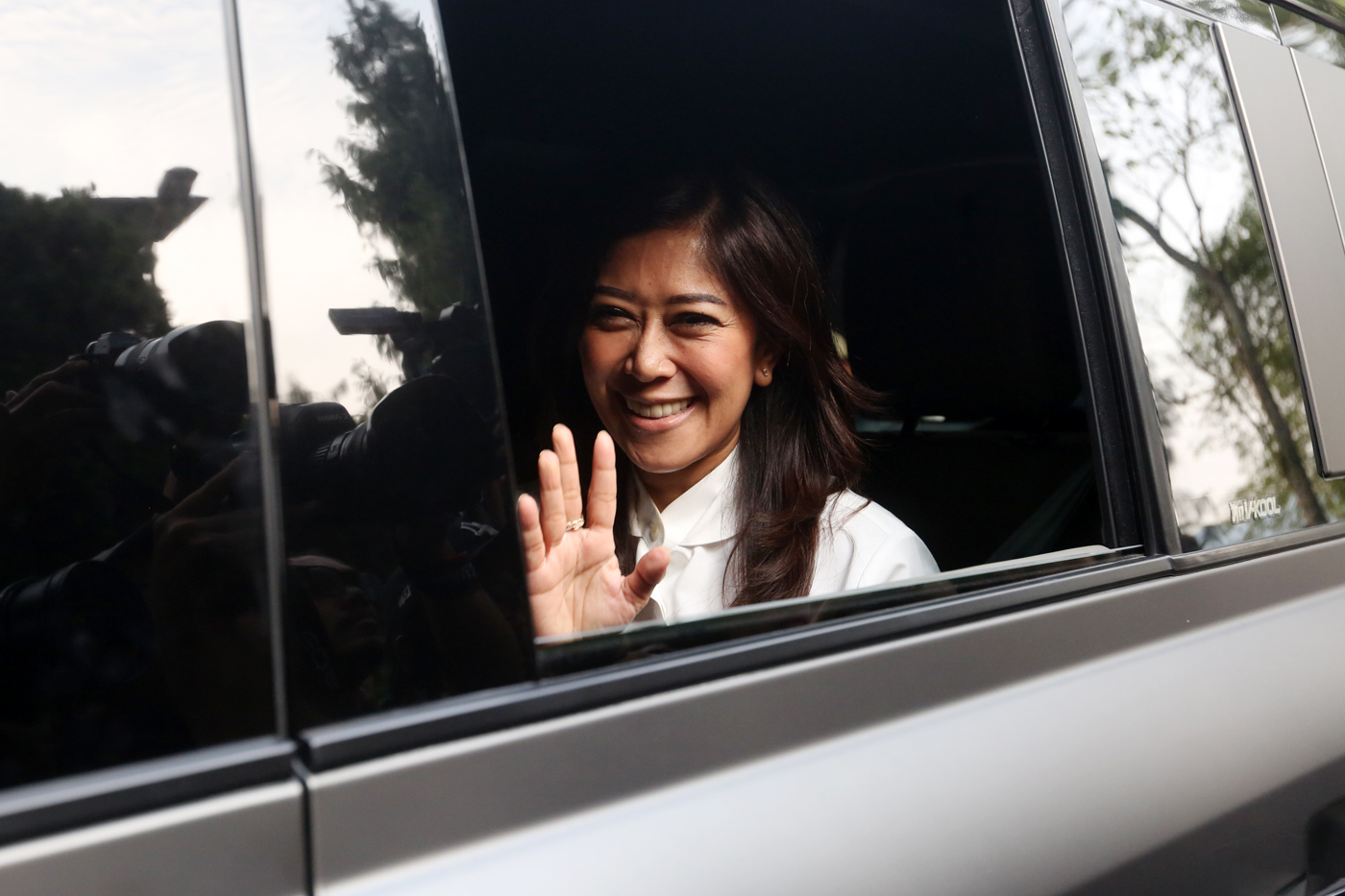 Politikus Partai Golkar Meutya Hafid tiba di Padepokan Garuda Yaksa, Kabupaten Bogor, Jawa Barat, Rabu (16/10/2024). (Miftahul Hayat/ Jawa Pos) - Image