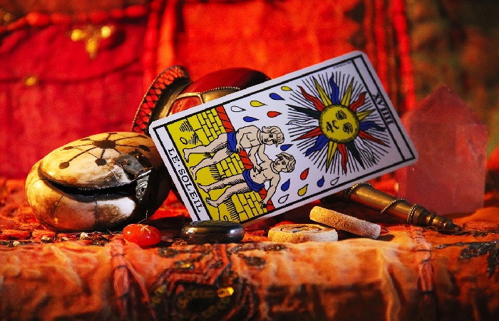 Ilustrasi kartu Tarot. - Image