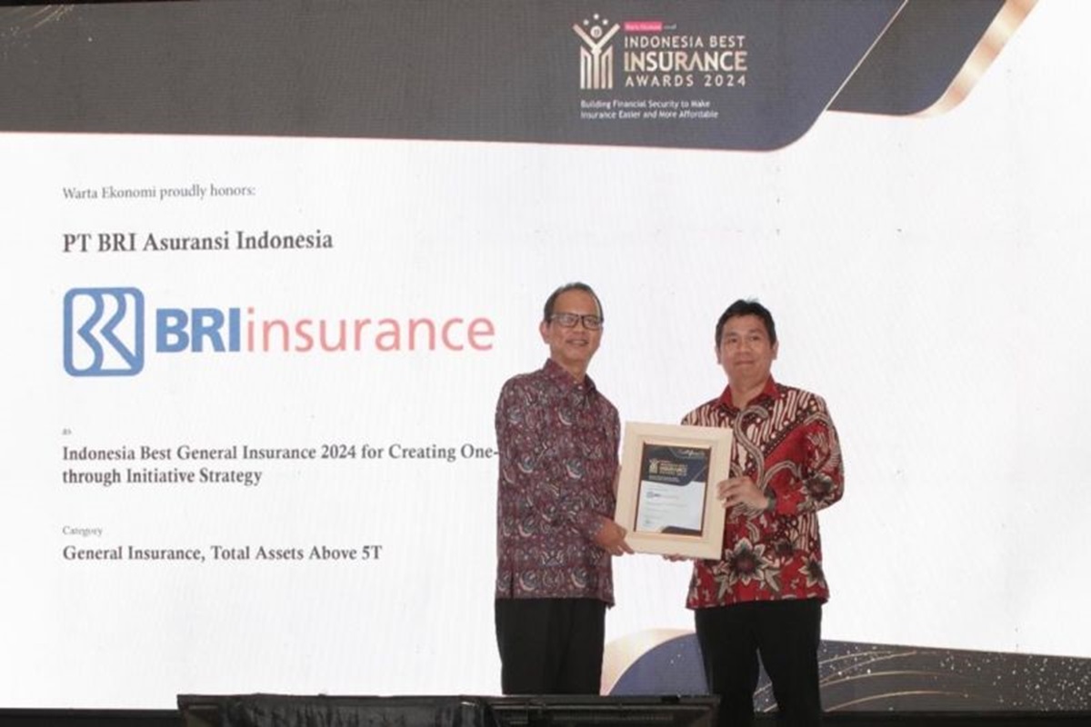 PT BRI Asuransi Indonesia atau BRI Insurance meraih penghargaan Indonesia Best General Insurance 2024 for Creating One-Stop Services through Initiative Strategy. (ANTARA) - Image