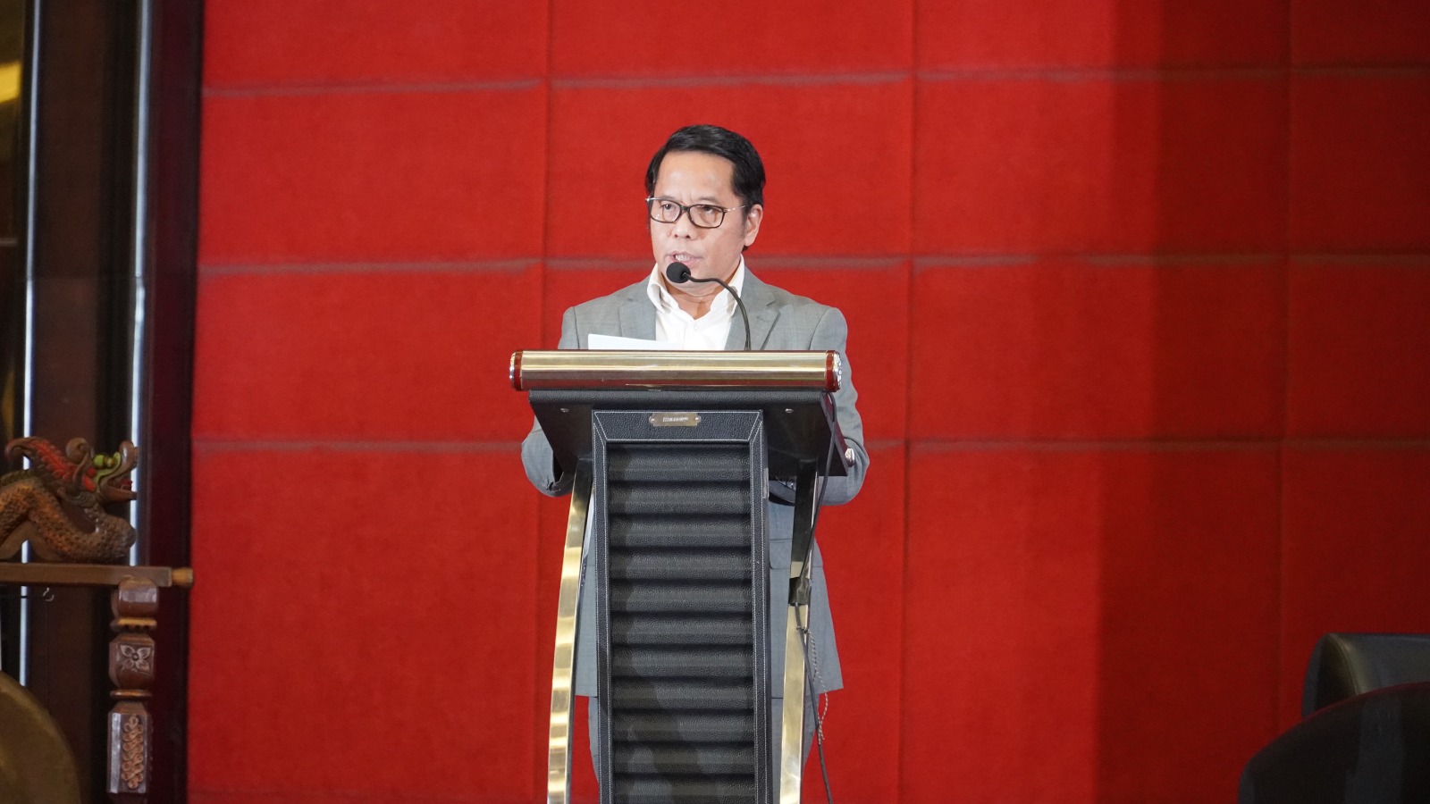 Dirjen Bimas Islam Kemenag Kamaruddin Amin di International Conference on Religious Moderation (ICROM) 2024 di Jakarta (5/11) malam. (Foto: Humas Kemenag) - Image
