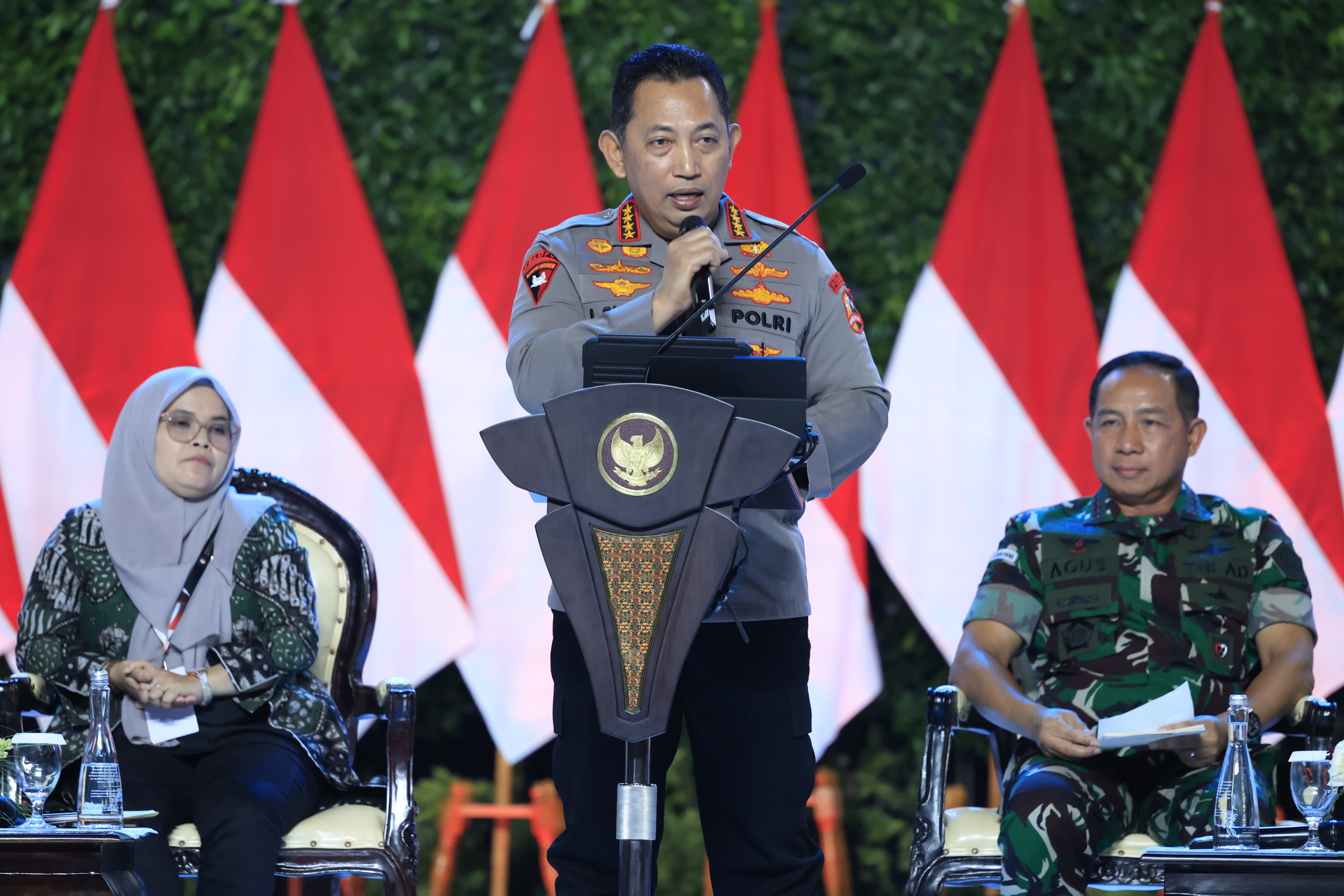 Kapolri Jenderal Listyo Sigit Prabowo saat berbicara mengenai hoax dan disinformasi jelang Pilkada Serentak. (Mabes Polri) - Image