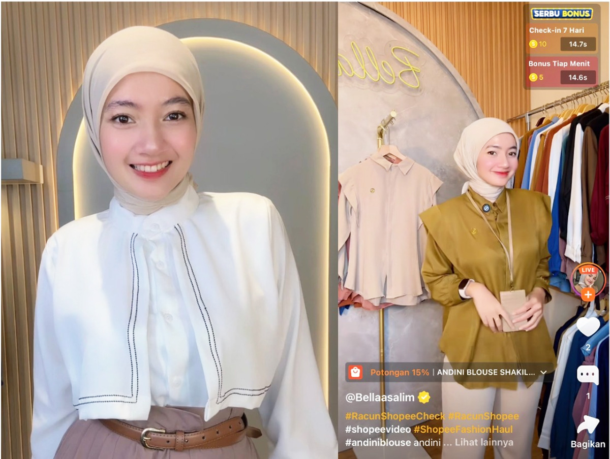 Bella Salim, Shopee Live Content Creator (Istimewa) - Image