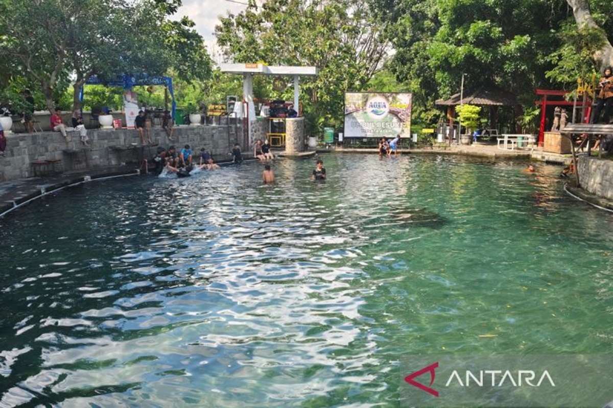 Umbul Ponggok, salah satu destinasi wisata unggulan Klaten, Jawa Tengah. (ANTARA) - Image