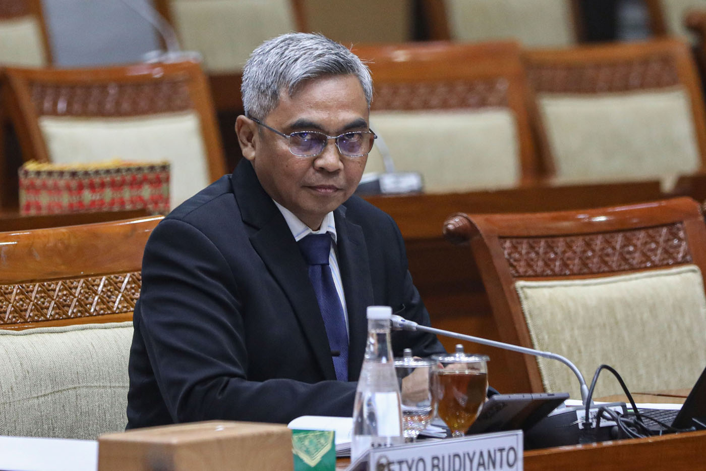 Inspektorat Jenderal Kementerian Pertanian (Irjen Kementan) Setyo Budiyanto, mengikuti Uji Kelayakan dan Kepatutan (Fit and Proper Test) Calon Pimpinan KPK di Komisi III DPR, Gedung Nusantara II, Kompleks Parlemen, Senayan, Jakarta, Senin (18/11/2024). (S - Image