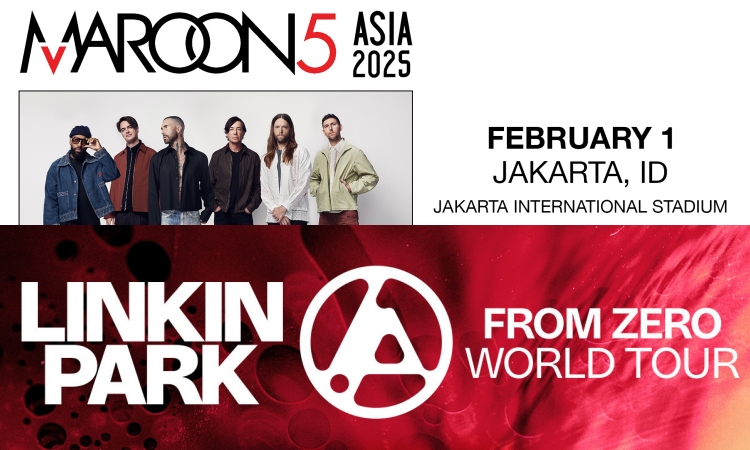 Poster konser Maroon 5 dan Linkin Park. (livenationentertainment.com) - Image