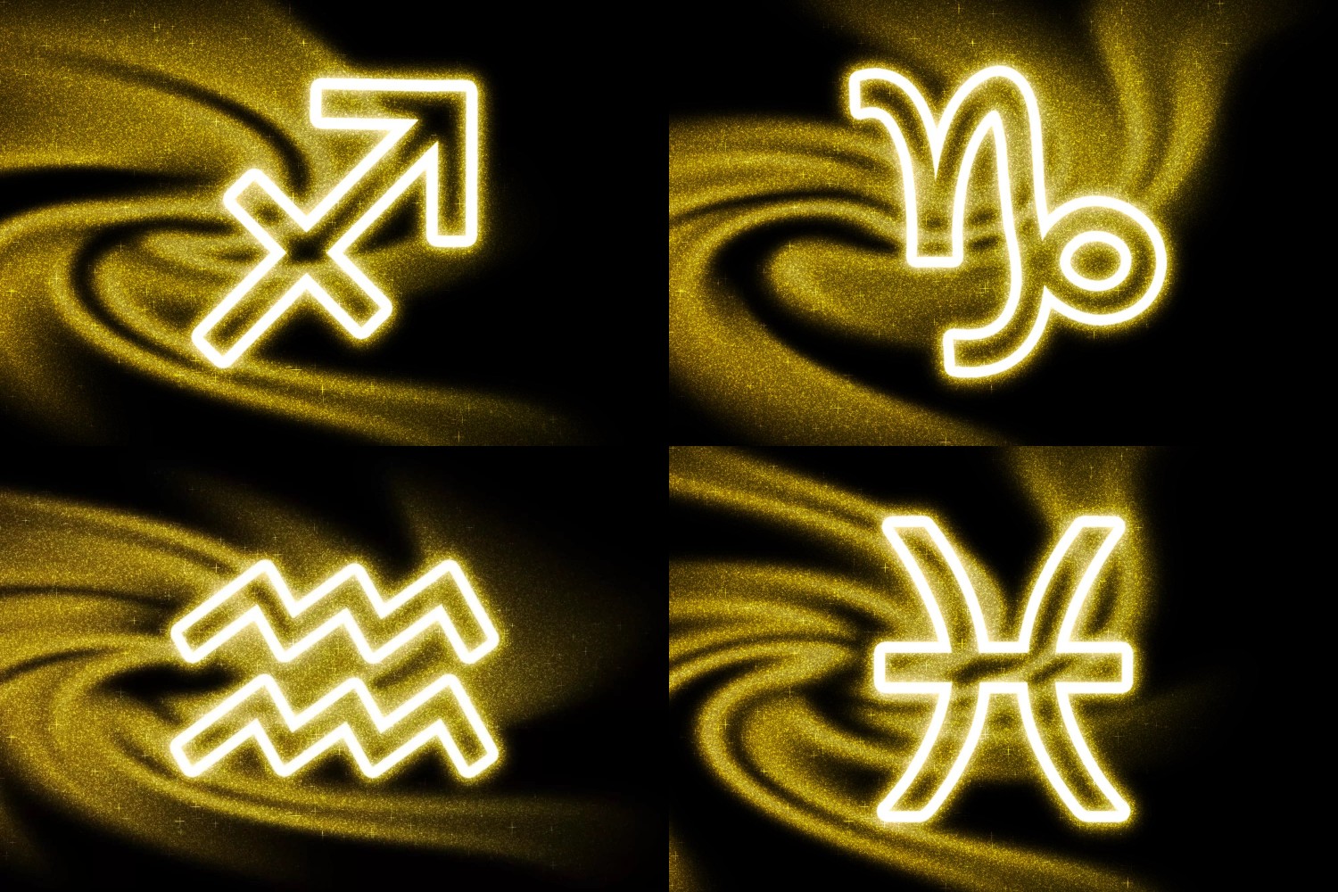 ilustrasi zodiak Sagitarius, Capricorn, Aquarius, dan Pisces. Sumber foto: Freepik - Image