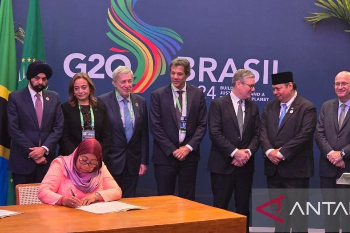 Menteri Koordinator Bidang Perekonomian Airlangga Hartarto turut menghadiri peluncuran Global Clean Power Alliance (GCPA) di sela-sela KTT G20 Rio de Janeiro, Brasil, Selasa (20/11). (ANTARA) - Image
