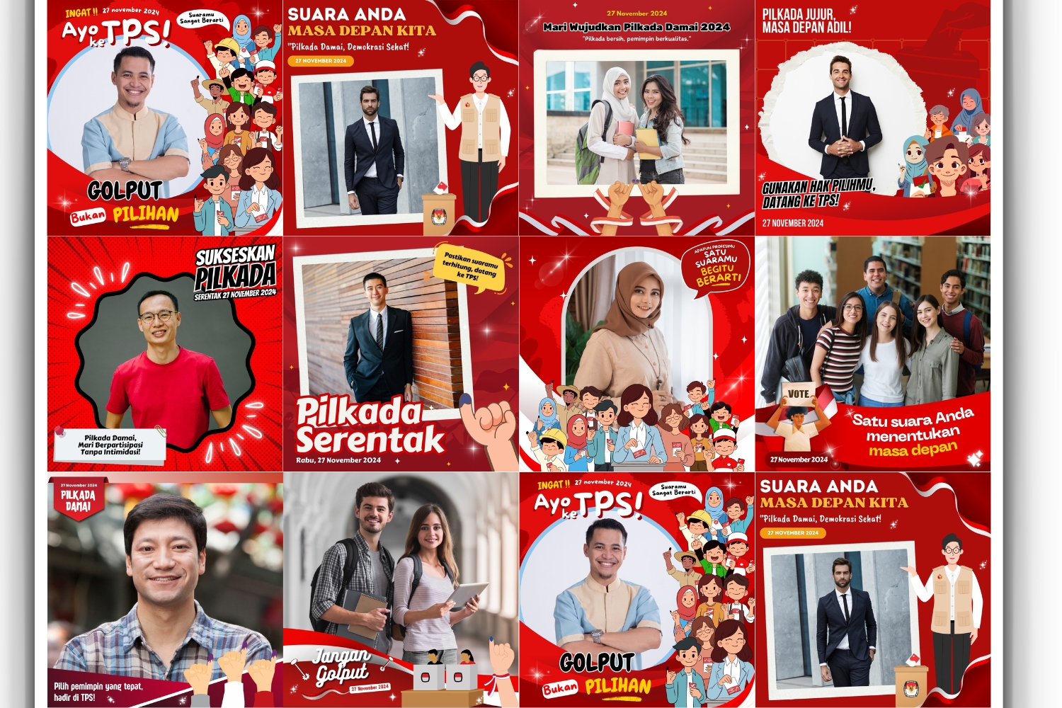 Twibbon Pilkada Serentak 27 November 2024 (Twibbonize.com) - Image