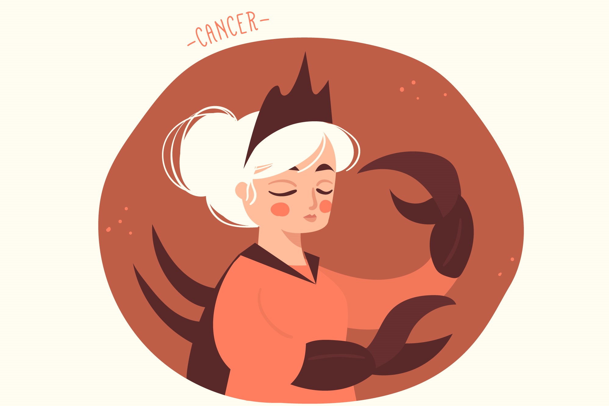 Ilustrasi zodiak Cancer. (Freepik) - Image