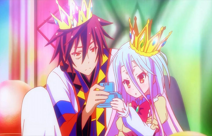 No Game No Life membawa cerita menarik tentang ikatan antara kakak dan adik yang terkirim di dunia lain hanya dalam satu season. (Hub Pages) - Image
