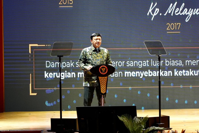 Menko Polkam Budi Gunawan dalam acara BNPT pada Selasa (3/12). (Humas Kemenko Polkam). - Image